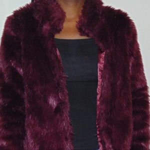 Burgundy Faux Fur